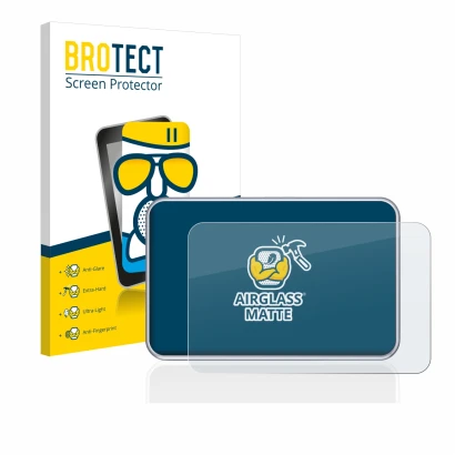 Parte frontal de un envase de producto con el logotipo de la marca BROTECT. Al lado se muestra el dispositivo Tandem diabetes 