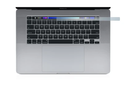 Imagen del dispositivo Apple MacBook Pro 16" 2019 (SÓLO Touch Bar) con una amplia variedad de protectores de pantalla.