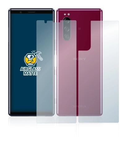 Imagen del dispositivo Sony Xperia 5 (Frontal+Trasero) con una amplia variedad de protectores de pantalla.