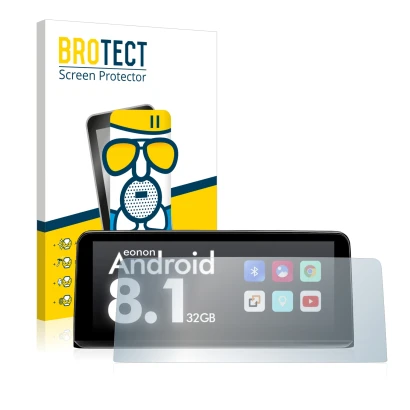 Parte frontal de un envase de producto con el logotipo de la marca BROTECT. Al lado se muestra el dispositivo BMW 3 F31 Tourin