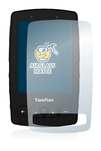 Imagen del dispositivo TwoNav Aventura 2 con una amplia variedad de protectores de pantalla.
