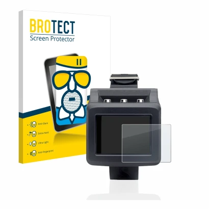 Parte frontal de un envase de producto con el logotipo de la marca BROTECT. Al lado se muestra el dispositivo Uwatec Galileo G