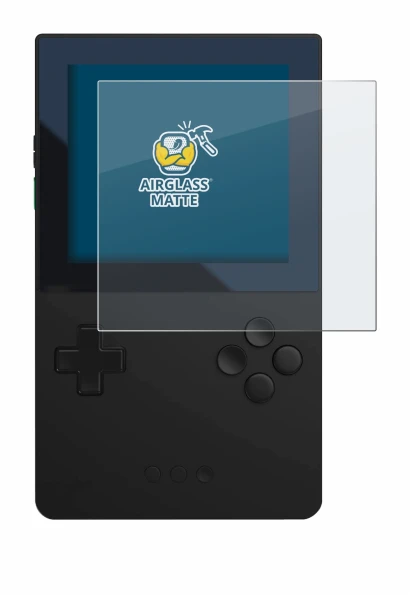 Imagen del dispositivo Analogue Pocket con una amplia variedad de protectores de pantalla.