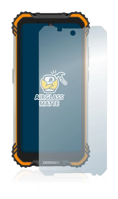 Imagen del dispositivo Doogee S58 Pro con una amplia variedad de protectores de pantalla.