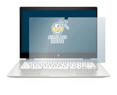 Imagen del dispositivo HP Chromebook x360 (14b-caX) con una amplia variedad de protectores de pantalla.