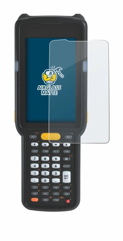Imagen del dispositivo Zebra MC330L con una amplia variedad de protectores de pantalla.
