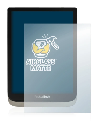 Imagen del dispositivo PocketBook InkPad Color con una amplia variedad de protectores de pantalla.