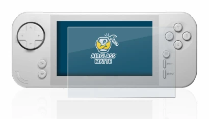 Imagen del dispositivo Evercade EXP con una amplia variedad de protectores de pantalla.