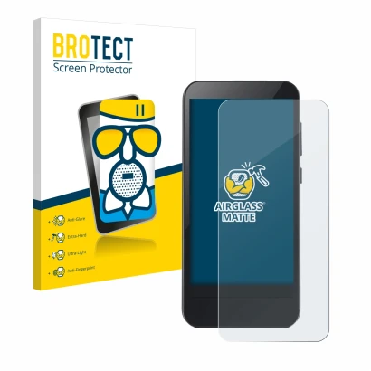 Parte frontal de un envase de producto con el logotipo de la marca BROTECT. Al lado se muestra el dispositivo Omnipod 5 con su