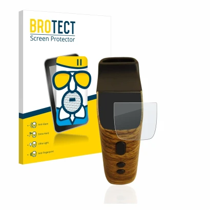 Parte frontal de un envase de producto con el logotipo de la marca BROTECT. Al lado se muestra el dispositivo Wolkenkraft FENi