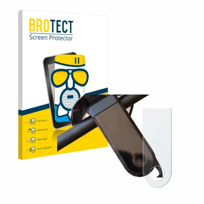 Parte frontal de un envase de producto con el logotipo de la marca BROTECT. Al lado se muestra el dispositivo NIU KQi3 Max con