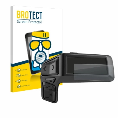 Parte frontal de un envase de producto con el logotipo de la marca BROTECT. Al lado se muestra el dispositivo Bosch Purion 200