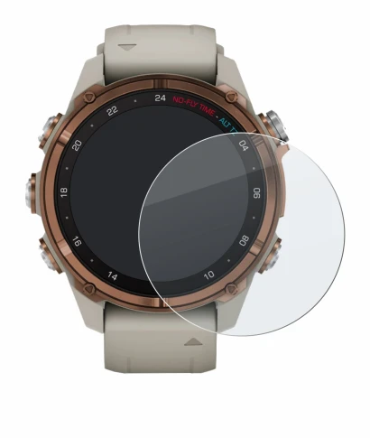 Imagen del dispositivo Garmin Descent Mk3 (43 mm) con una amplia variedad de protectores de pantalla.