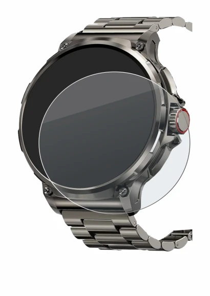 Imagen del dispositivo Tesofit Smartwatch 1.85" (redondo) con una amplia variedad de protectores de pantalla.