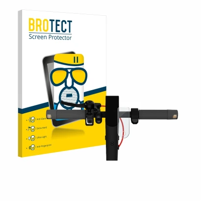 Parte frontal de un envase de producto con el logotipo de la marca BROTECT. Al lado se muestra el dispositivo Xiaomi Mi 4 Lite