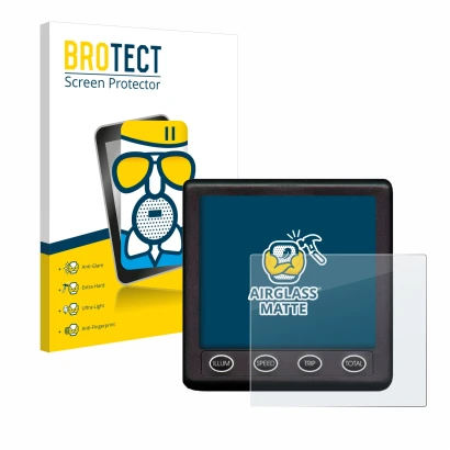 Parte frontal de un envase de producto con el logotipo de la marca BROTECT. Al lado se muestra el dispositivo Nasa Marine Inst