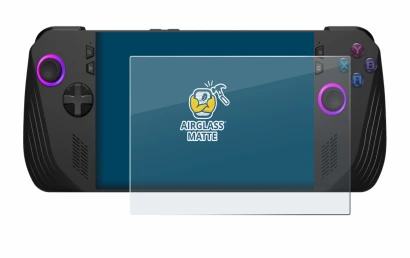 Imagen del dispositivo ASUS ROG Ally X (2024) con una amplia variedad de protectores de pantalla.