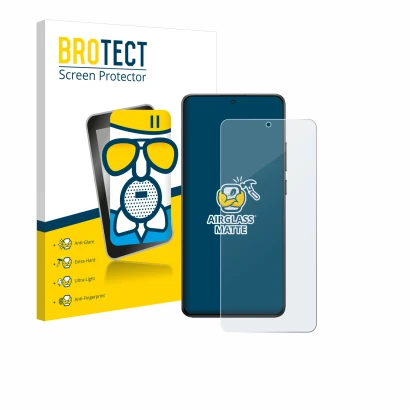 Parte frontal de un envase de producto con el logotipo de la marca BROTECT. Al lado se muestra el dispositivo Xiaomi Poco X7 P