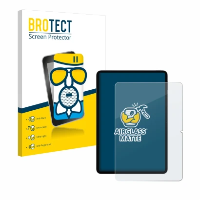 Parte frontal de un envase de producto con el logotipo de la marca BROTECT. Al lado se muestra el dispositivo Xiaomi Pad 7 Pro