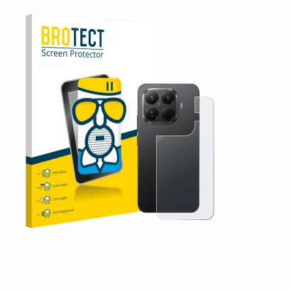 Parte frontal de un envase de producto con el logotipo de la marca BROTECT. Al lado se muestra el dispositivo Xiaomi 15T Pro (