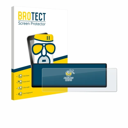 Parte frontal de un envase de producto con el logotipo de la marca BROTECT. Al lado se muestra el dispositivo Corsair Xeneon E