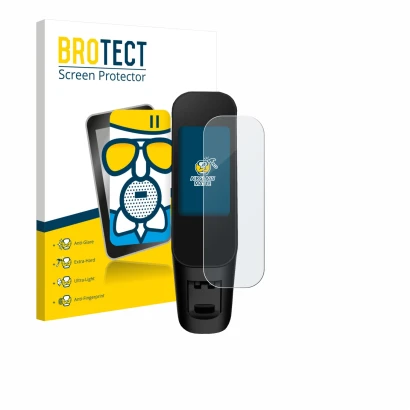 Parte frontal de un envase de producto con el logotipo de la marca BROTECT. Al lado se muestra el dispositivo Xiaomi Electric 