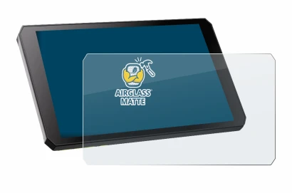 Imagen del dispositivo RiderNav R7M con una amplia variedad de protectores de pantalla.