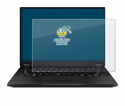 Imagen del dispositivo ASUS TUF Gaming A14 con una amplia variedad de protectores de pantalla.