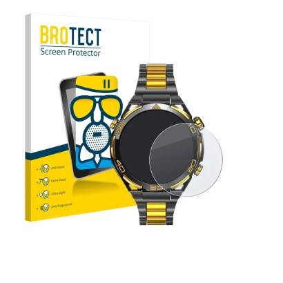 Parte frontal de un envase de producto con el logotipo de la marca BROTECT. Al lado se muestra el dispositivo Blackview W90 Pr