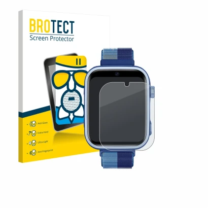 Parte frontal de un envase de producto con el logotipo de la marca BROTECT. Al lado se muestra el dispositivo Oliimptek T45 co