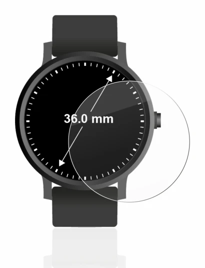Imagen del dispositivo Relojes (Circular, ø: 36 mm) con una amplia variedad de protectores de pantalla.