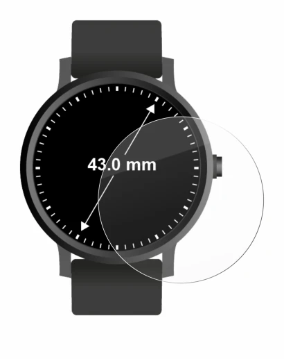 Imagen del dispositivo Relojes (Circular, ø: 43 mm) con una amplia variedad de protectores de pantalla.