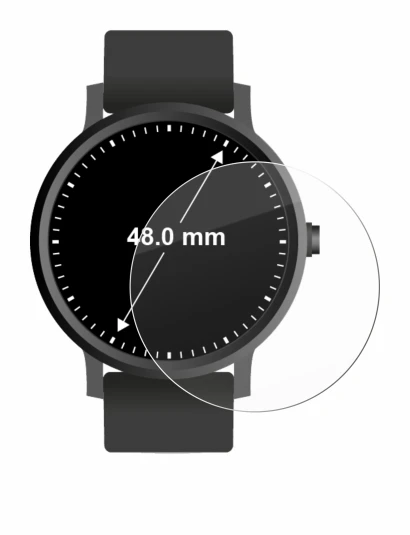 Imagen del dispositivo Relojes (Circular, ø: 48 mm) con una amplia variedad de protectores de pantalla.