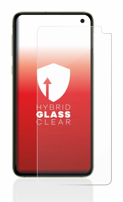 Imagen del dispositivo Samsung Galaxy S10e con una amplia variedad de protectores de pantalla.