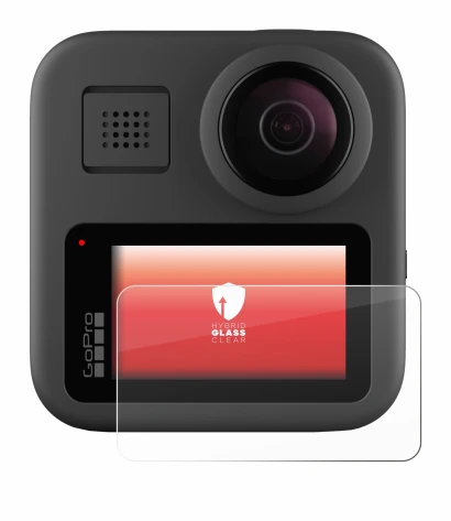 Imagen del dispositivo GoPro Max con una amplia variedad de protectores de pantalla.