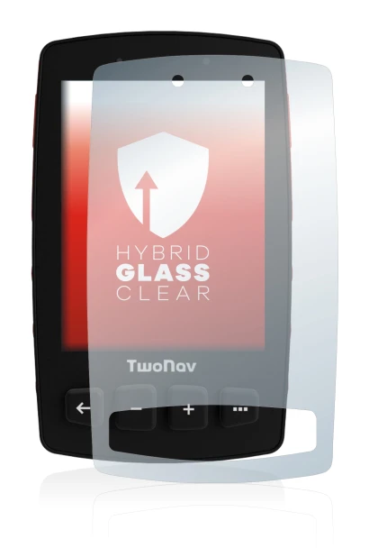Imagen del dispositivo TwoNav Trail 2 con una amplia variedad de protectores de pantalla.