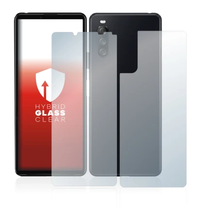 Imagen del dispositivo Sony Xperia 10 III (Frontal+Trasero) con una amplia variedad de protectores de pantalla.