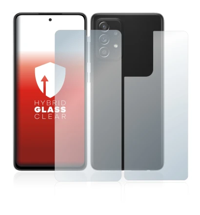 Imagen del dispositivo Samsung Galaxy A52s 5G (Frontal+Trasero) con una amplia variedad de protectores de pantalla.