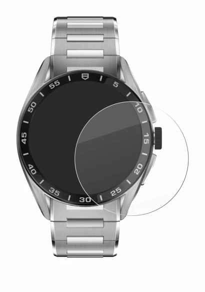 Imagen del dispositivo TAG Heuer Connected Calibre E4 (45 mm) con una amplia variedad de protectores de pantalla.