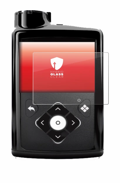 Imagen del dispositivo Medtronic Minimed 780G con una amplia variedad de protectores de pantalla.