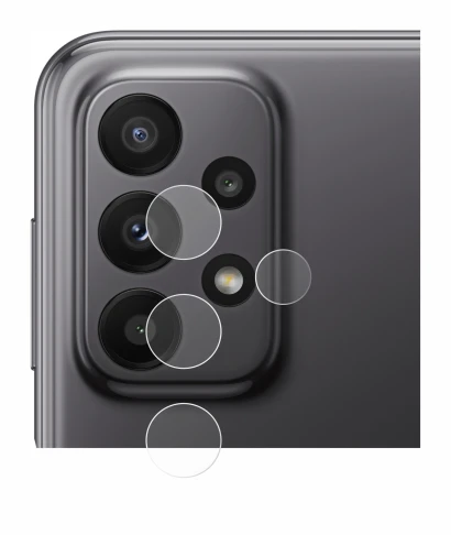 Imagen del dispositivo Samsung Galaxy A23 5G (SÓLO Cámara) con una amplia variedad de protectores de pantalla.
