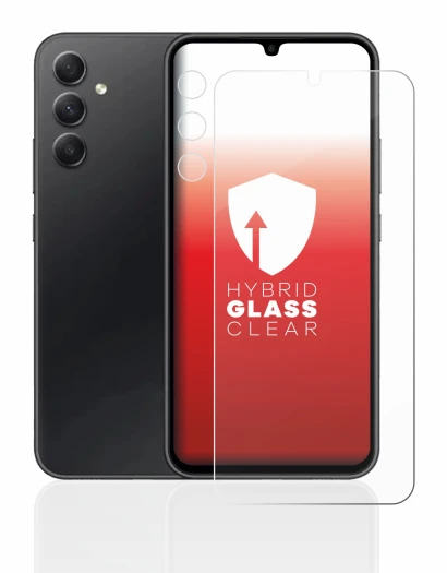 Imagen del dispositivo Samsung Galaxy A34 5G (Frontal+Cámara) con una amplia variedad de protectores de pantalla.