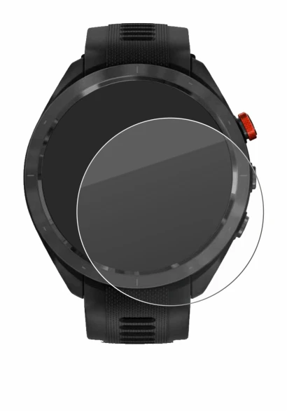 Imagen del dispositivo Garmin Approach S70 (47 mm) con una amplia variedad de protectores de pantalla.
