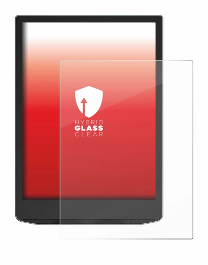 Imagen del dispositivo PocketBook InkPad Color 3 con una amplia variedad de protectores de pantalla.