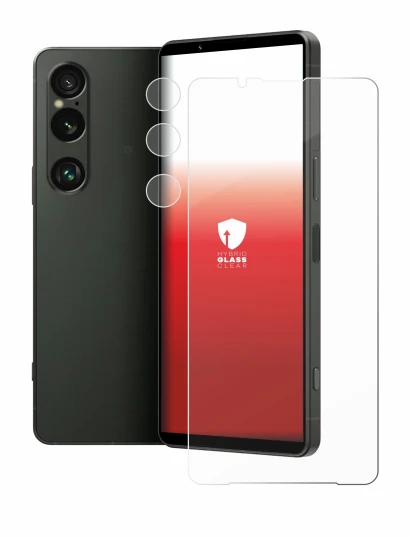 Imagen del dispositivo Sony Xperia 1 VI (Frontal+Cámara) con una amplia variedad de protectores de pantalla.