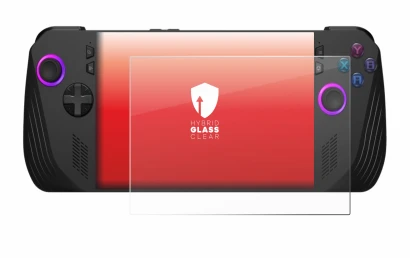Imagen del dispositivo ASUS ROG Ally X (2024) con una amplia variedad de protectores de pantalla.