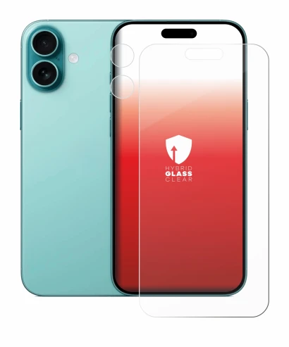 Imagen del dispositivo Apple iPhone 16 Plus (Frontal+Cámara) con una amplia variedad de protectores de pantalla.