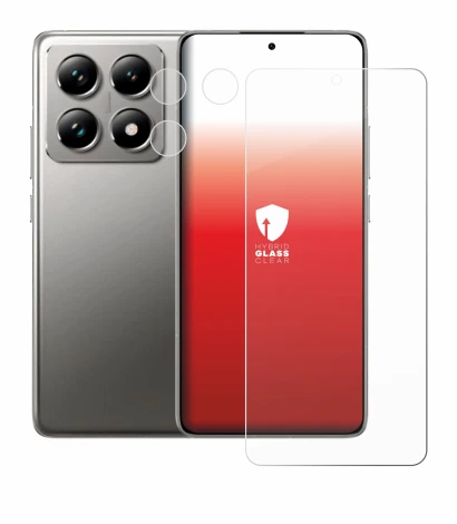 Imagen del dispositivo Xiaomi 14T Pro (Frontal+Cámara) con una amplia variedad de protectores de pantalla.