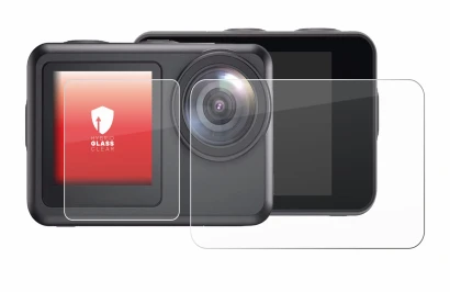 Imagen del dispositivo Akaso Brave 7 LE con una amplia variedad de protectores de pantalla.