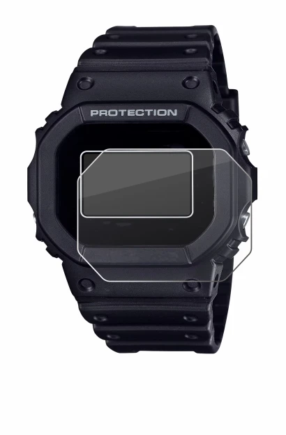 Imagen del dispositivo Casio G-Shock DW-5600RL-1 con una amplia variedad de protectores de pantalla.